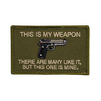 This is My Weapon - Baretta 93R Embroidered Patch