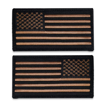 Tactical Velcro US Flag Patch - Dark Tan