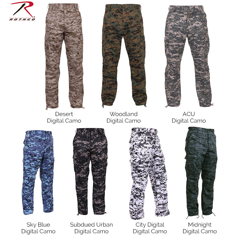 Tactical BDU Pants - Digital Camo