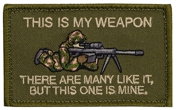 This is My Weapon - Sniper Embroidered Patch