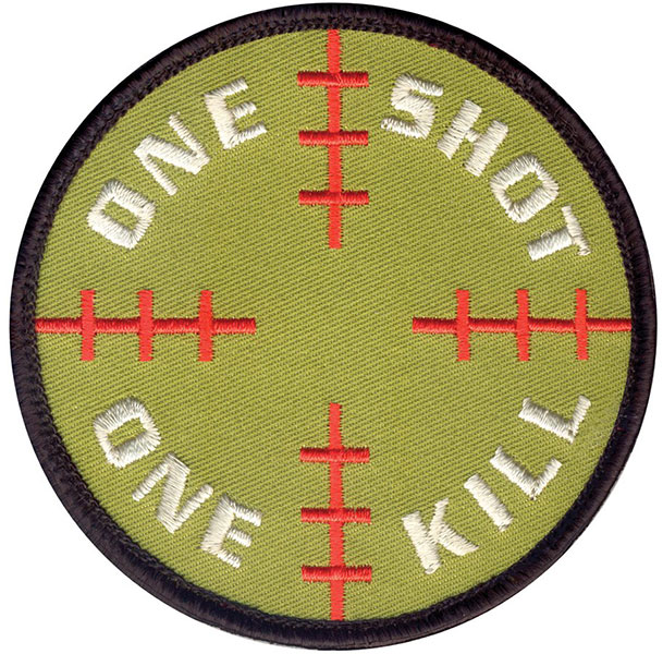 "One Shot, One Kill" Embroidered Patch