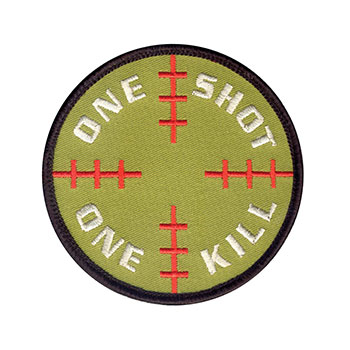 "One Shot, One Kill" Embroidered Patch