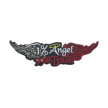 Stock Motorcycle Patch - 1% Angel, 99% Bitch