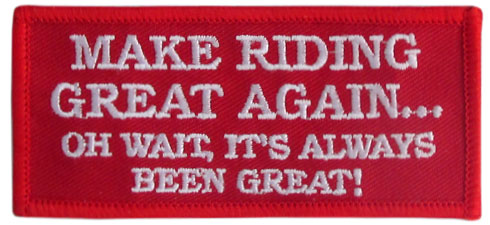 Stock Motorcycle Patch - Make Riding Great Again