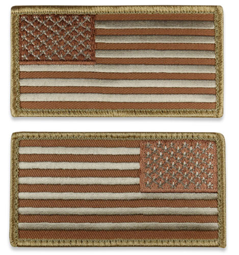 Tactical Velcro US Flag Patch - Desert