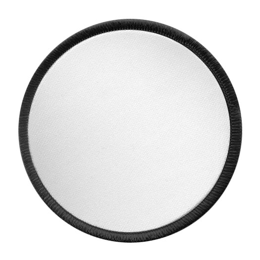 Rounded Rectangle Hat Patch Sublimation Blank with Black Trim White Trim / Large: 4 x 2.50