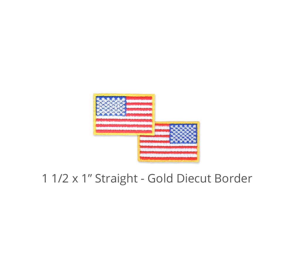 1-1/2 x 1 Straight w/ Gold Border