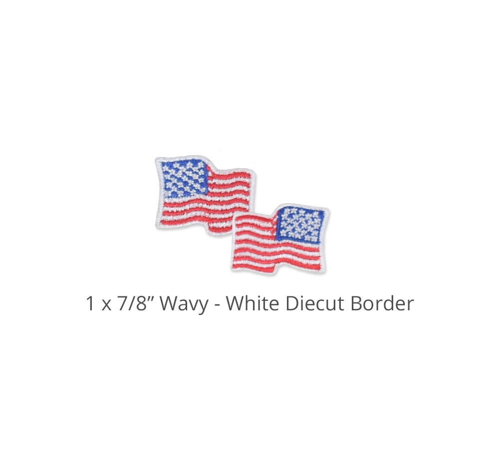 1 x 7/8 Wavy w/ White Border